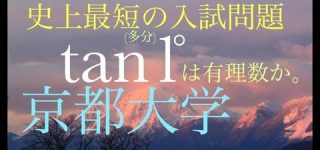 [東方]不倶戴天の敵嫦娥よ！見てるか！ 解き方教えて！（tan1°は有理数か。京都大学）